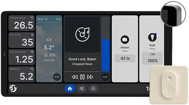 Stor väggskärm + termometer